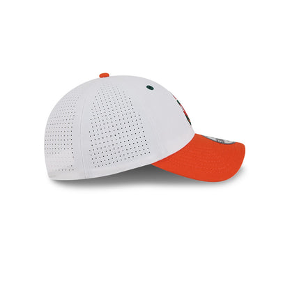New Era Miami Hurricanes White and Orange Maniac 9TWENTY Adjustable Hat