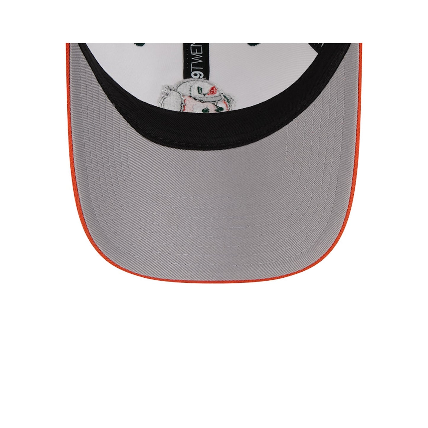 New Era Miami Hurricanes White and Orange Maniac 9TWENTY Adjustable Hat