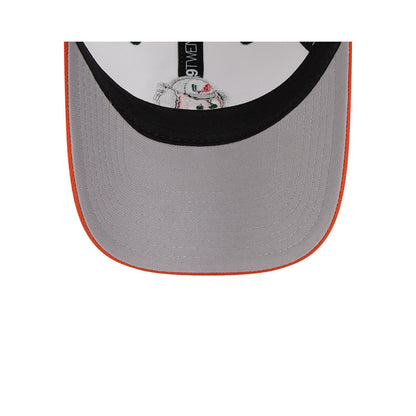 New Era Miami Hurricanes White and Orange Maniac 9TWENTY Adjustable Hat