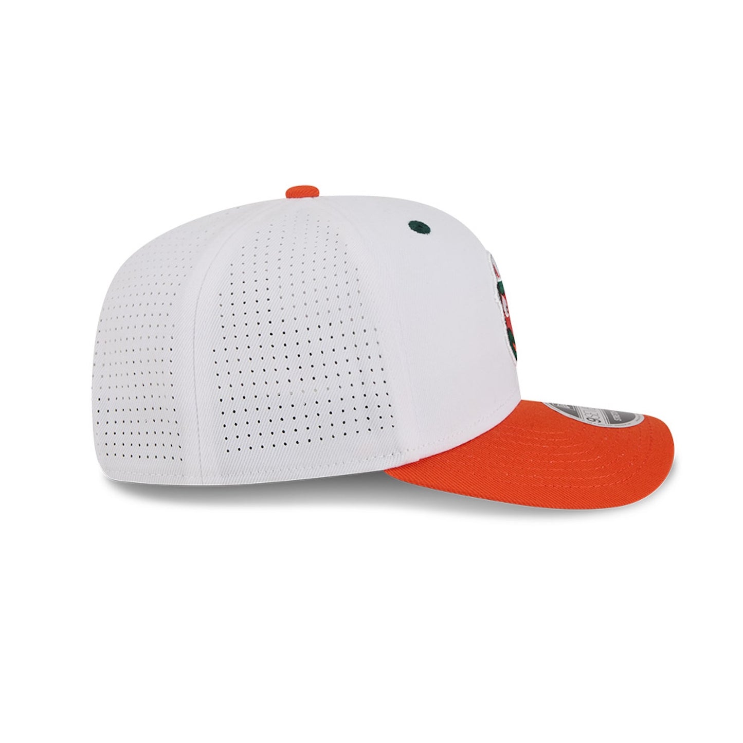New Era Miami Hurricanes White and Orange Maniac 9SEVENTY Adjustable Hat