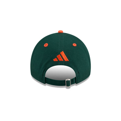 New Era Miami Hurricanes Green and Orange Old English "M" 9TWENTY Adjustable Hat