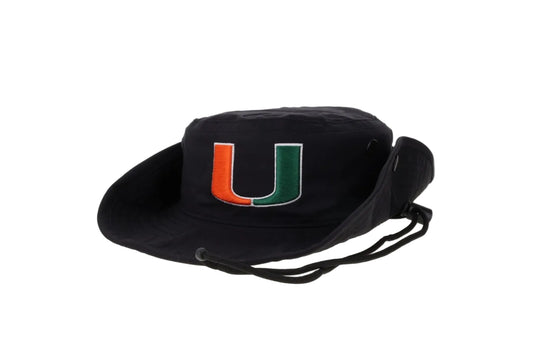 Legacy Miami Hurricanes Black U Cool Fit Boonie Hat