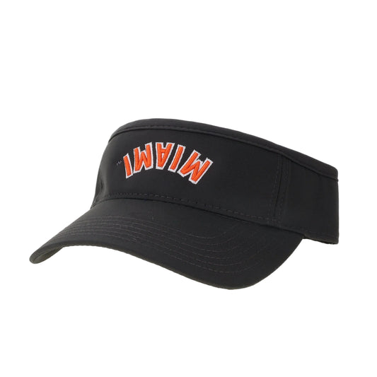 Legacy Miami Hurricanes Dark Grey Upside Down “Miami” Cool Fit Visor