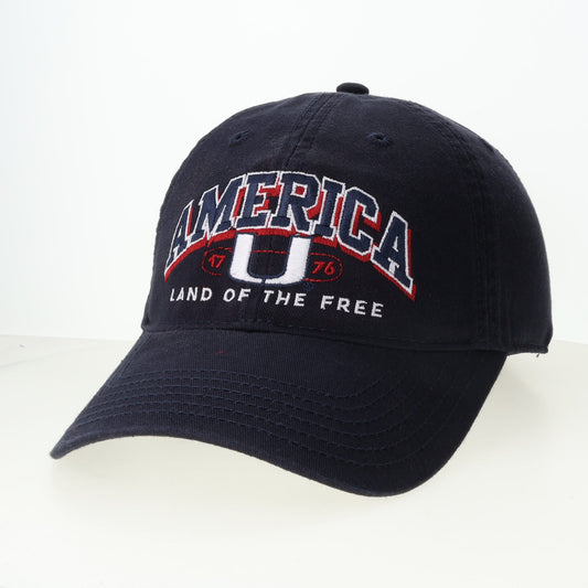 Legacy Miami Hurricanes Navy Land of the Free U Adjustable Hat