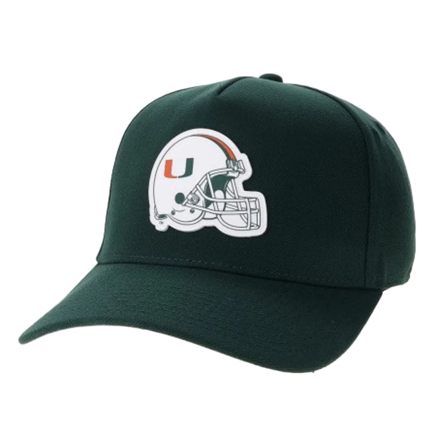 Legacy Miami Hurricanes Green Football Helmet Patch Adjustable Hat