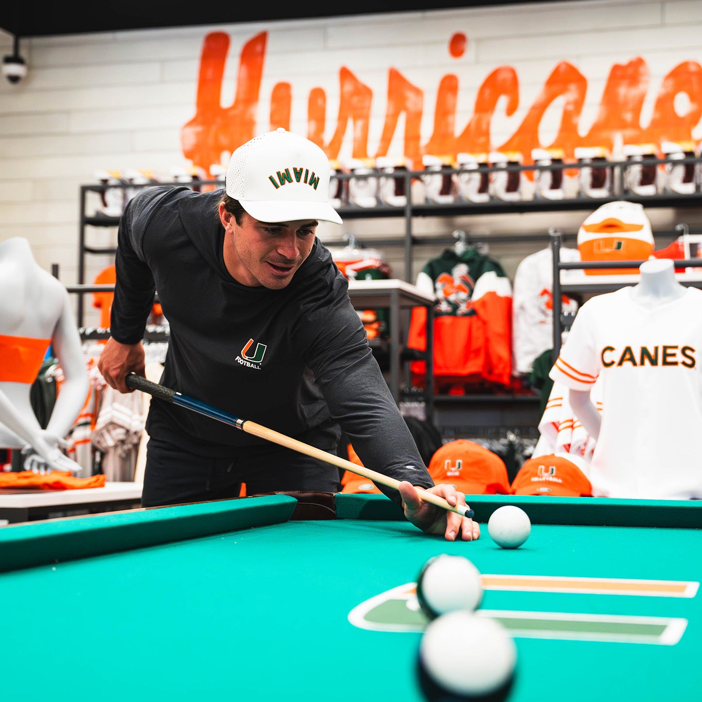 Legacy Miami Hurricanes White Upside “Miami” Adjustable Hat