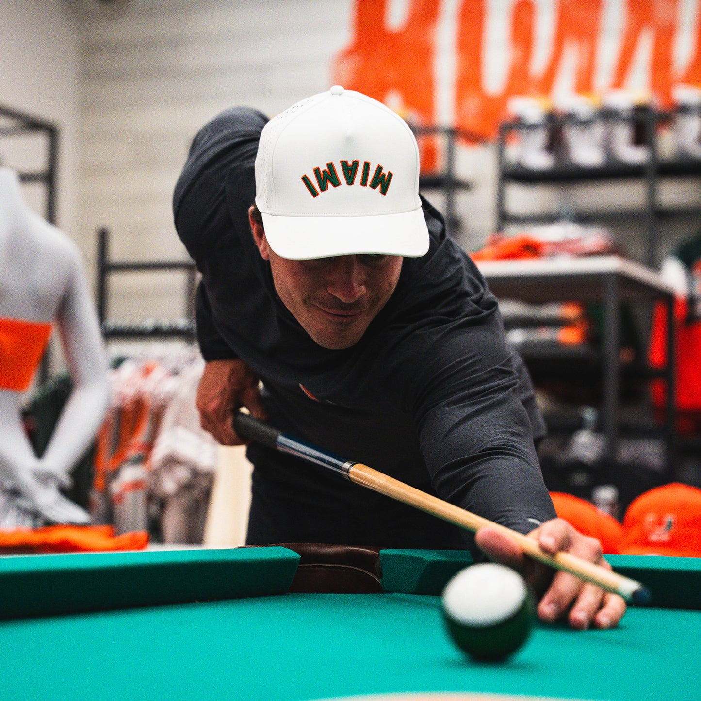 Legacy Miami Hurricanes White Upside “Miami” Adjustable Hat