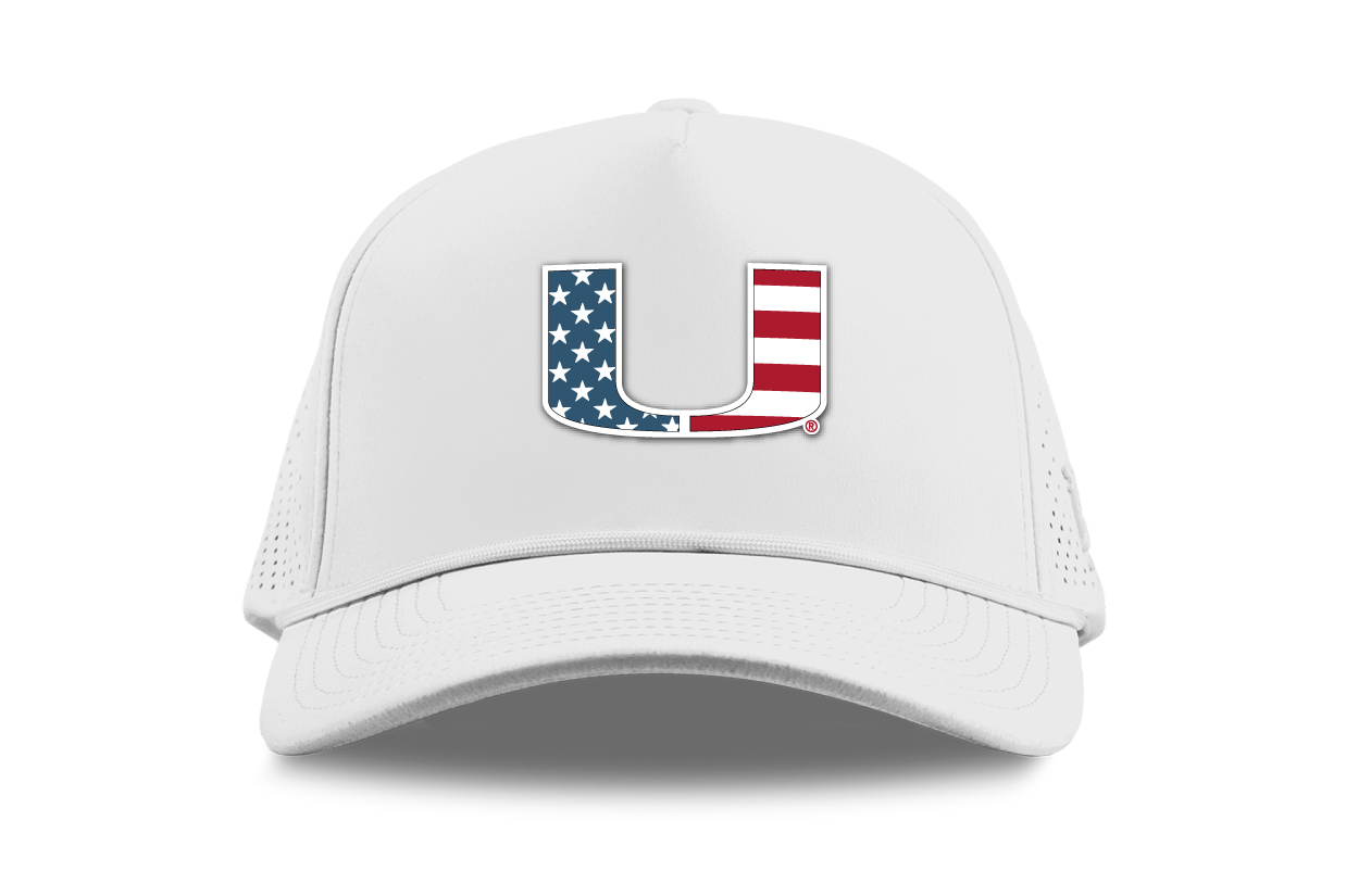 Branded Bills Miami Hurricanes White USA X Gen Performance Hat