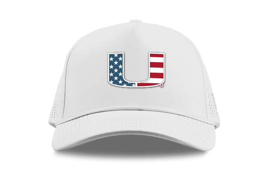 Branded Bills Miami Hurricanes White USA X Gen Performance Hat