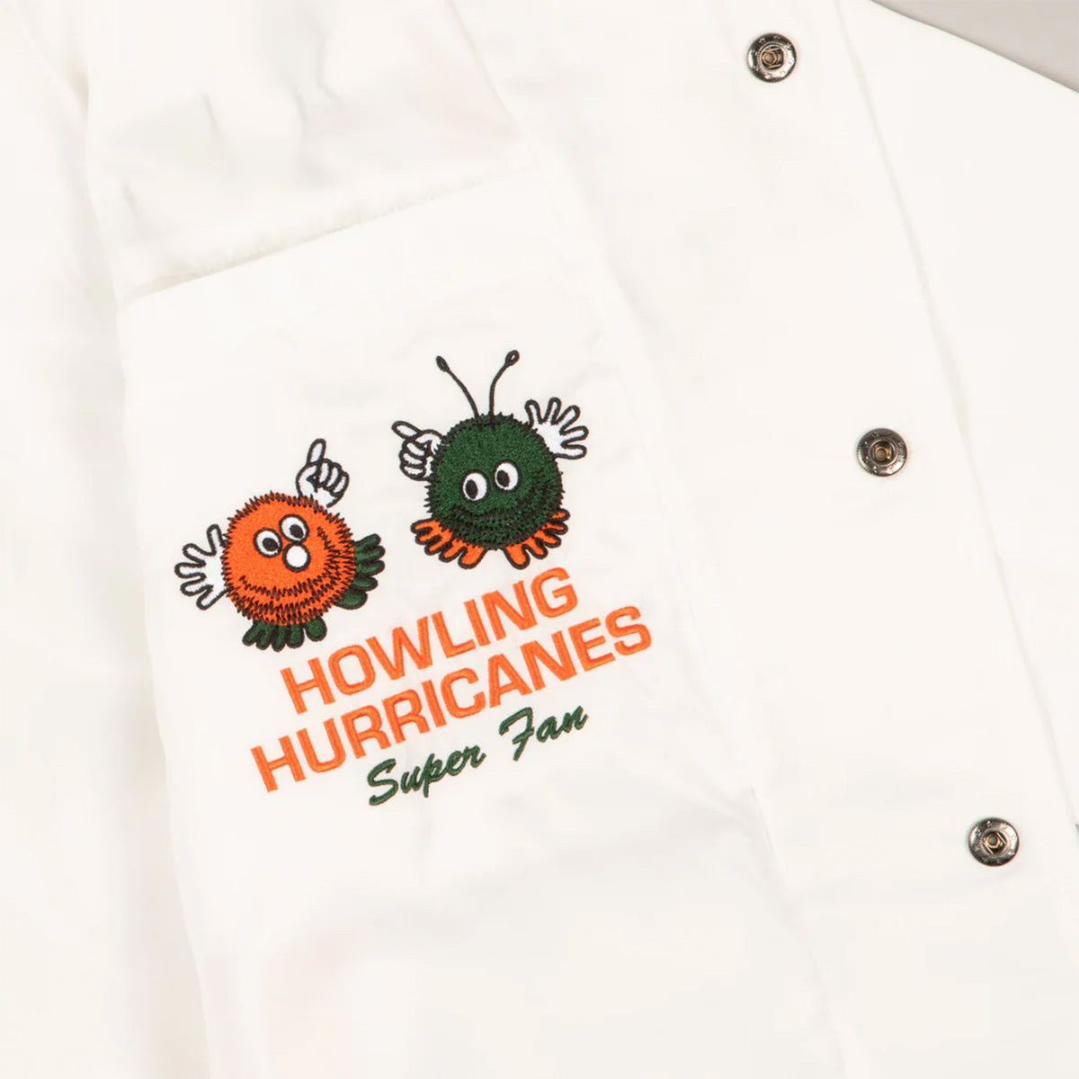 Homefield Miami Hurricanes White Football Patch Bomber Jacket