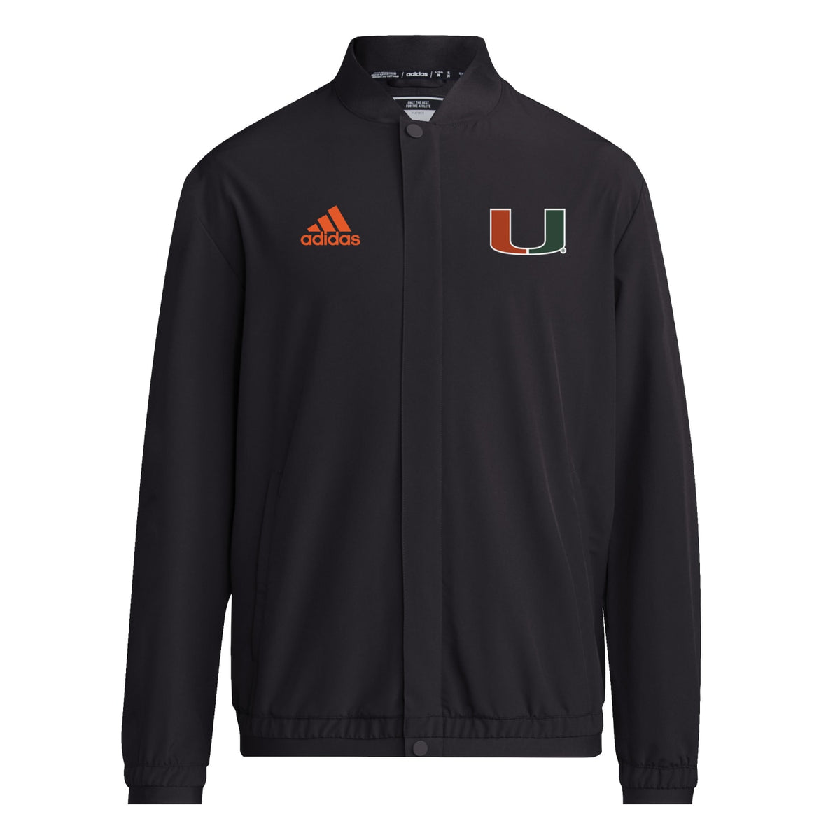 adidas Miami Hurricanes Full Zip Black Jacket