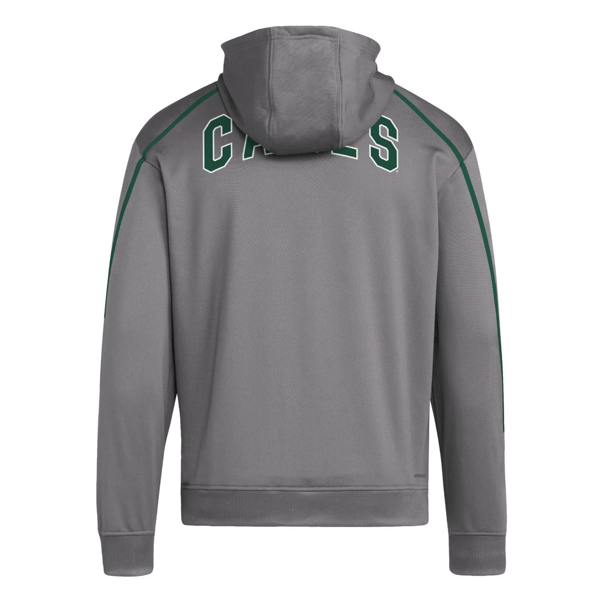 adidas Miami Hurricanes Grey U Logo Full-Zip Hoodie - Back View