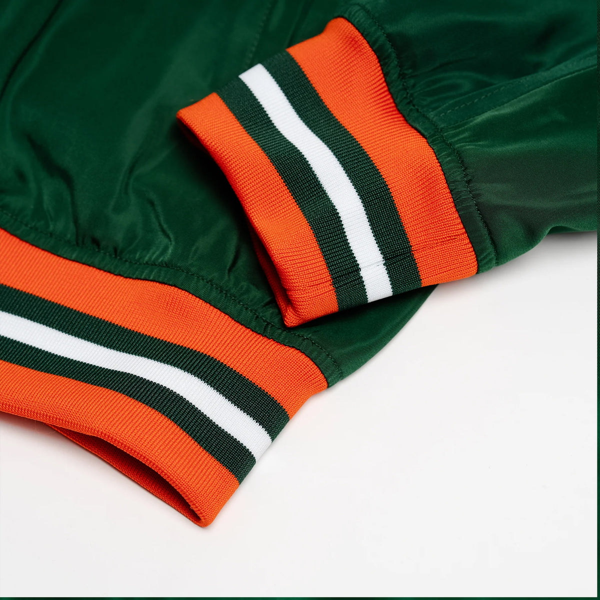 Homefield Miami Hurricanes Sebastian Green Bomber Jacket