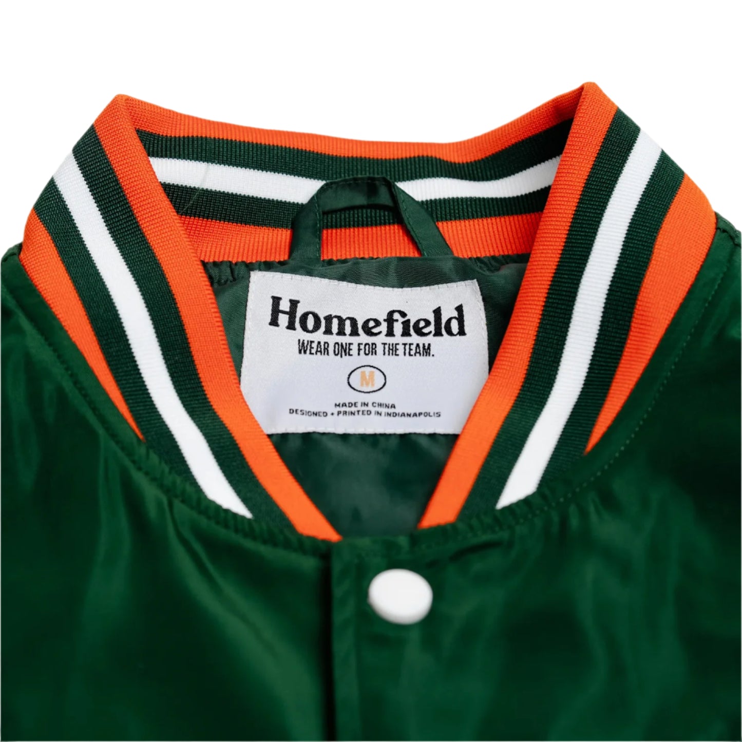 Homefield Miami Hurricanes Sebastian Green Bomber Jacket