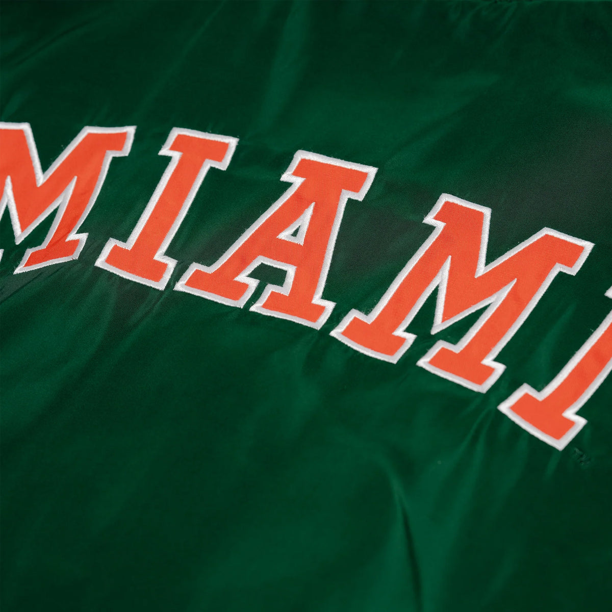 Homefield Miami Hurricanes Sebastian Green Bomber Jacket