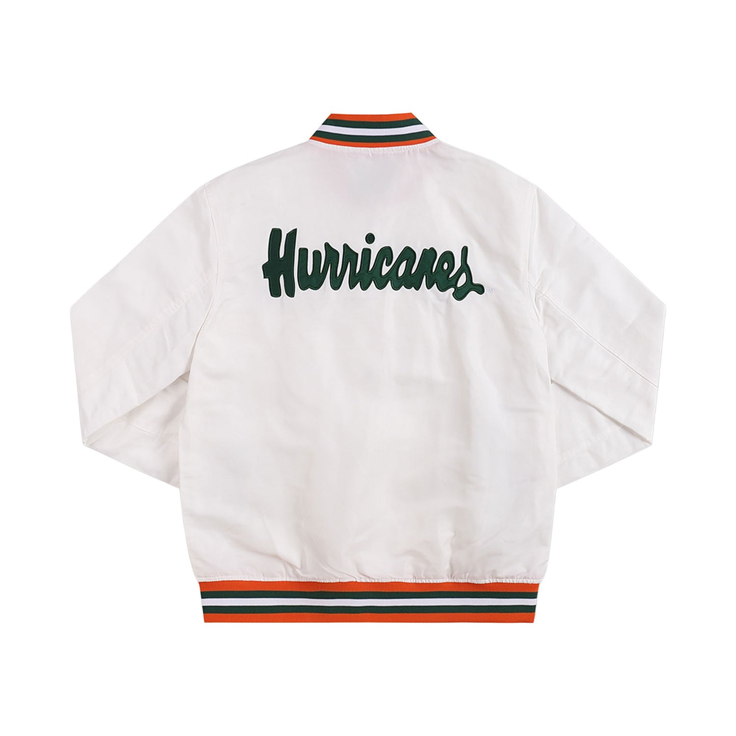 Homefield Miami Hurricanes White Hurricanes Script Bomber Jacket