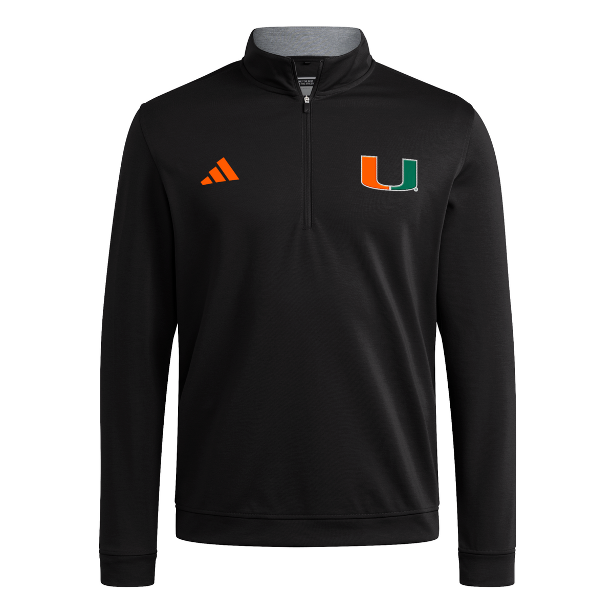 adidas Miami Hurricanes Black U Quarter-Zip Jacket