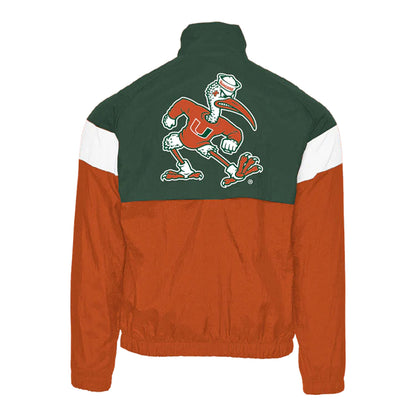Something Inked Miami Hurricanes Orange Retro Sebastian Track Jacket