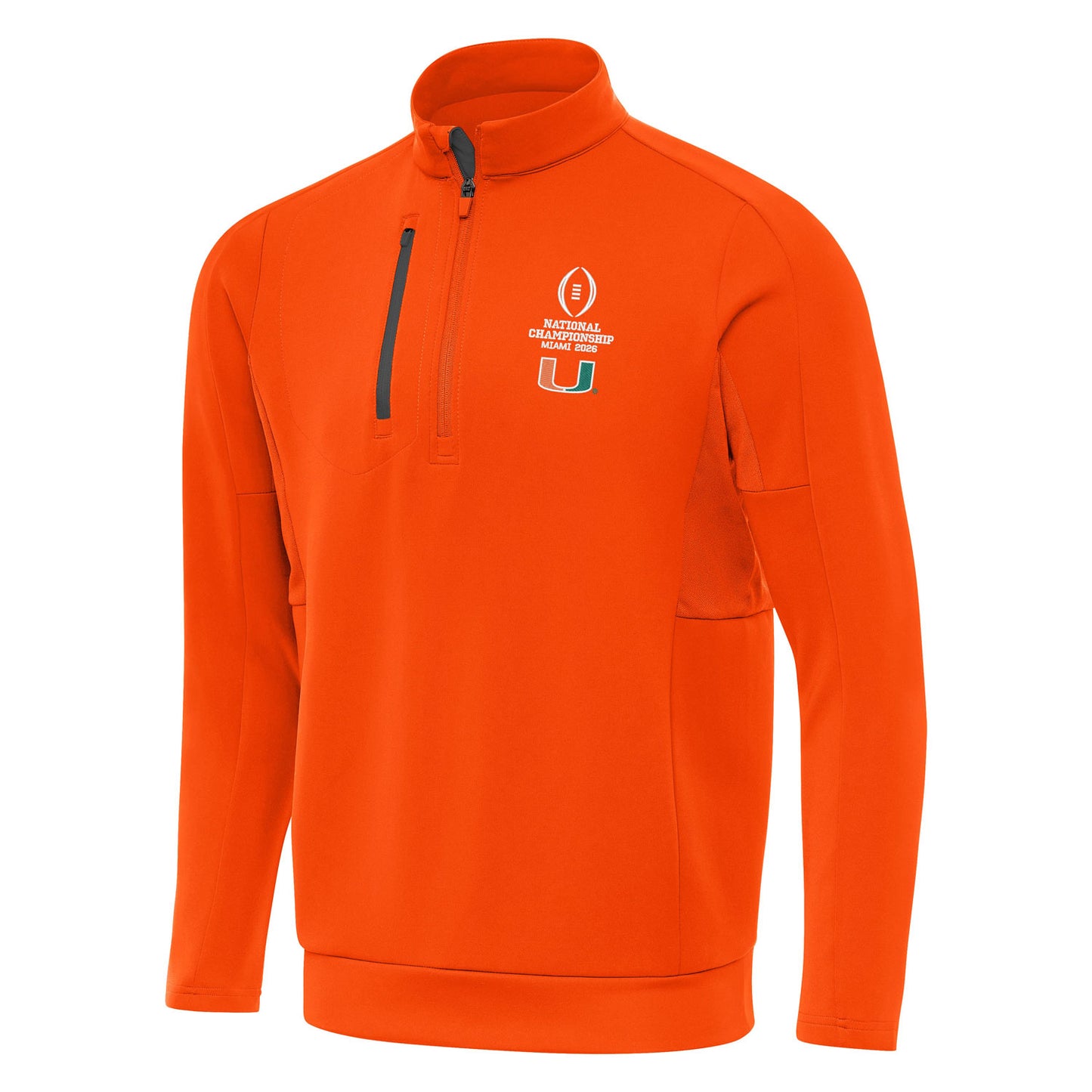 Antigua Miami Hurricanes Orange 2026 National Championship Quarter-Zip Jacket