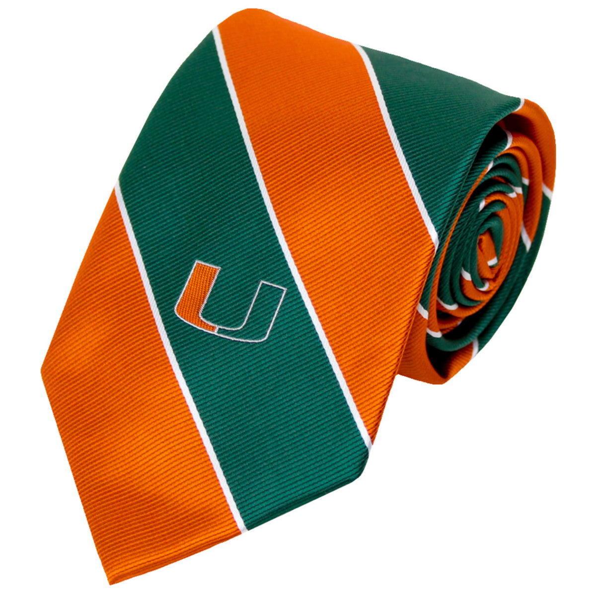 Donegal Bay Miami Hurricanes  Striped Necktie