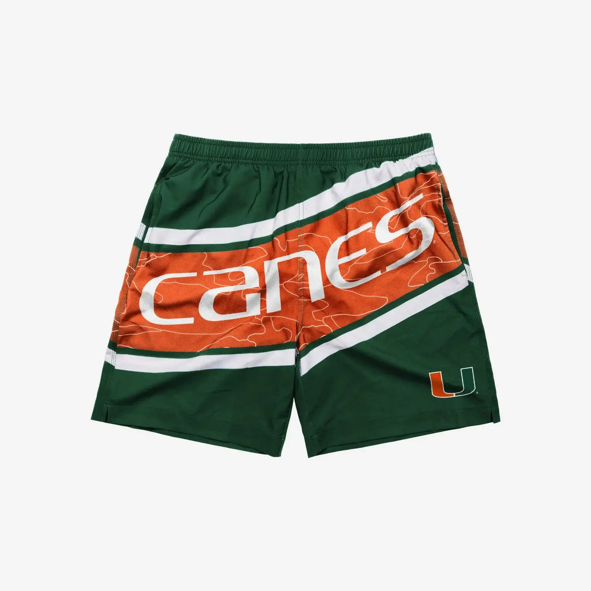 FOCO Miami Hurricanes Green Swim Trunks