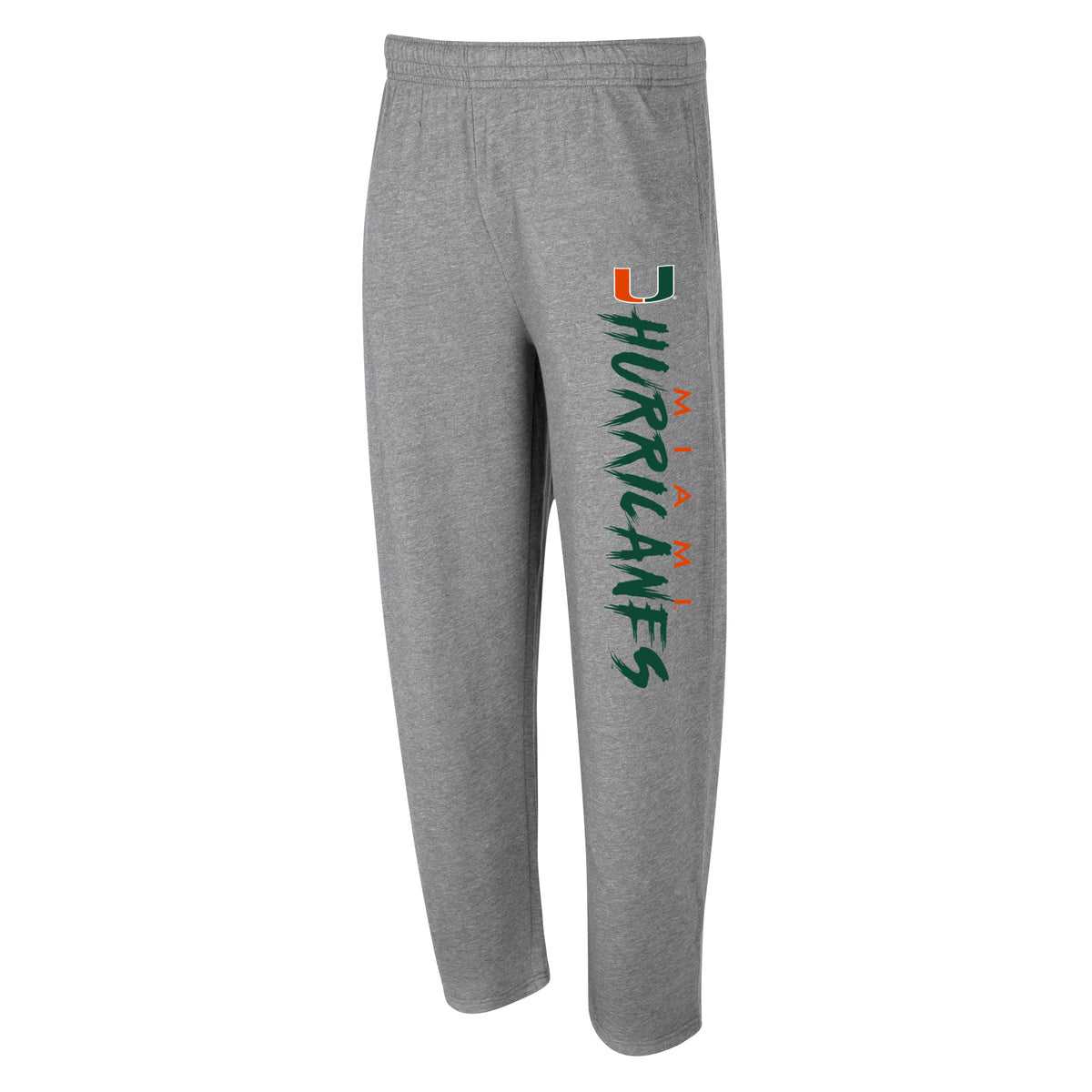 Concepts Sport Miami Hurricanes Grey Sweatpants - Front View