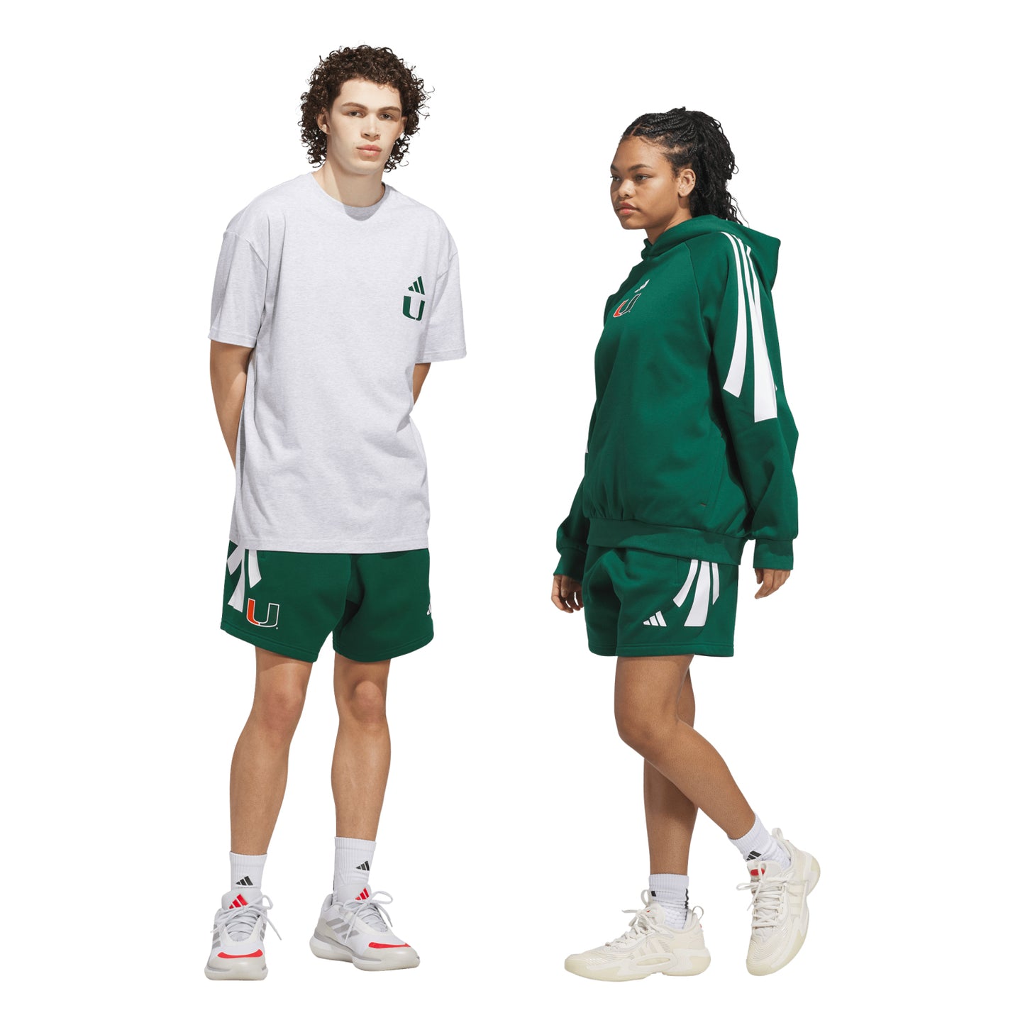 adidas Miami Hurricanes Green 7" U Sideline Shorts