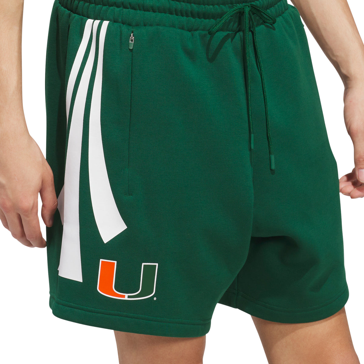 adidas Miami Hurricanes Green 7" U Sideline Shorts