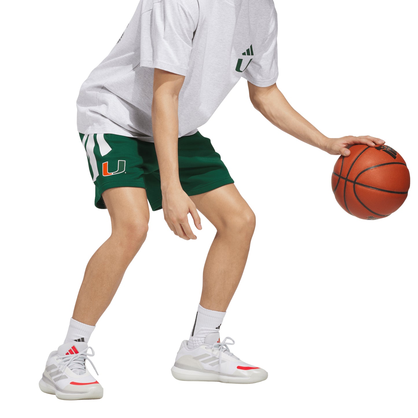 adidas Miami Hurricanes Green 7" U Sideline Shorts