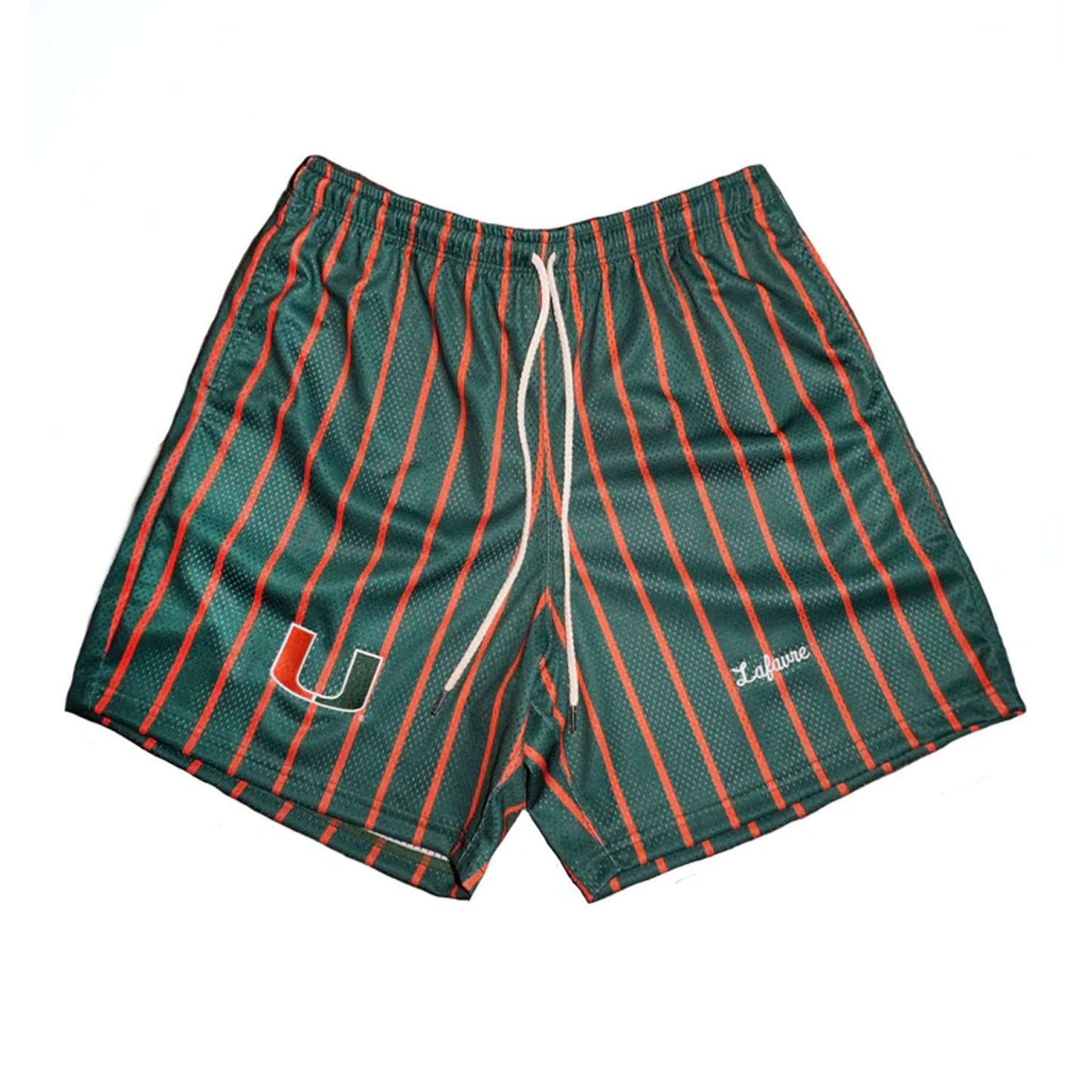Lafavre Miami Hurricanes Green Mesh Shorts