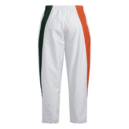 adidas Miami Hurricanes White 2001 Collection Mesh U Logo Lightweight Track Pants