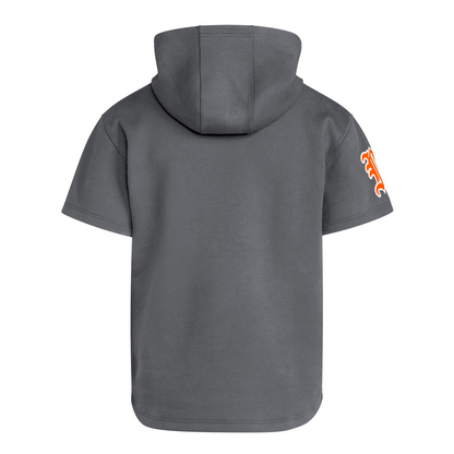 adidas Miami Hurricanes Grey Short-Sleeve Dugout Hoodie
