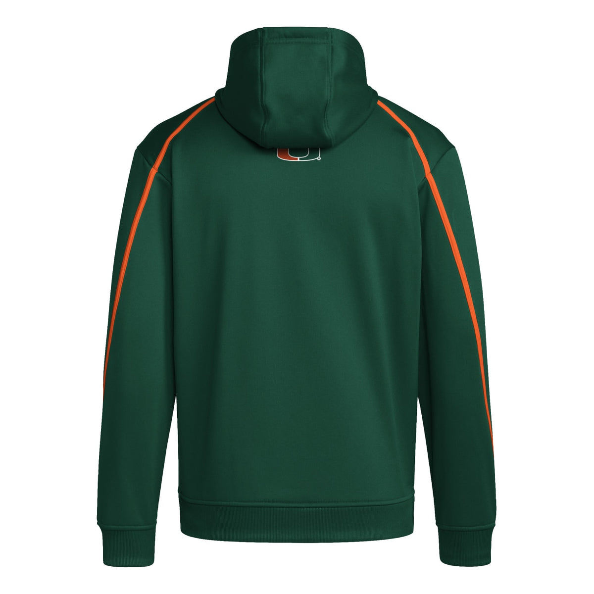 adidas Miami Hurricanes Green AEROREADY Hurricanes Script Hoodie - Back View