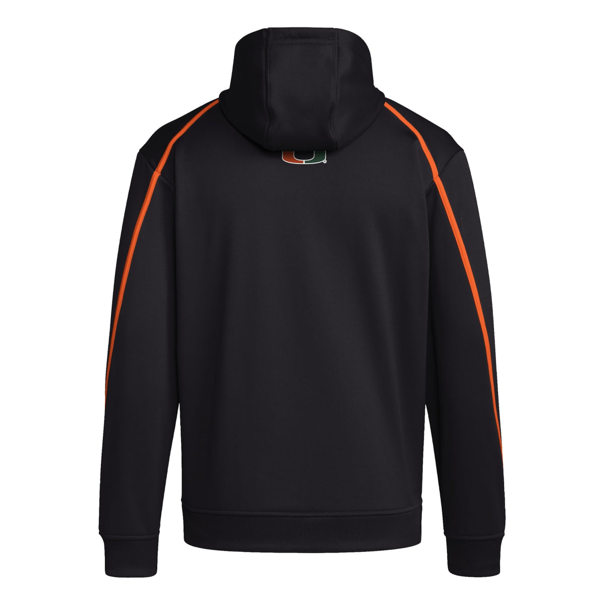 adidas Miami Hurricanes Black AEROREADY Hurricanes Script Hoodie - Back View