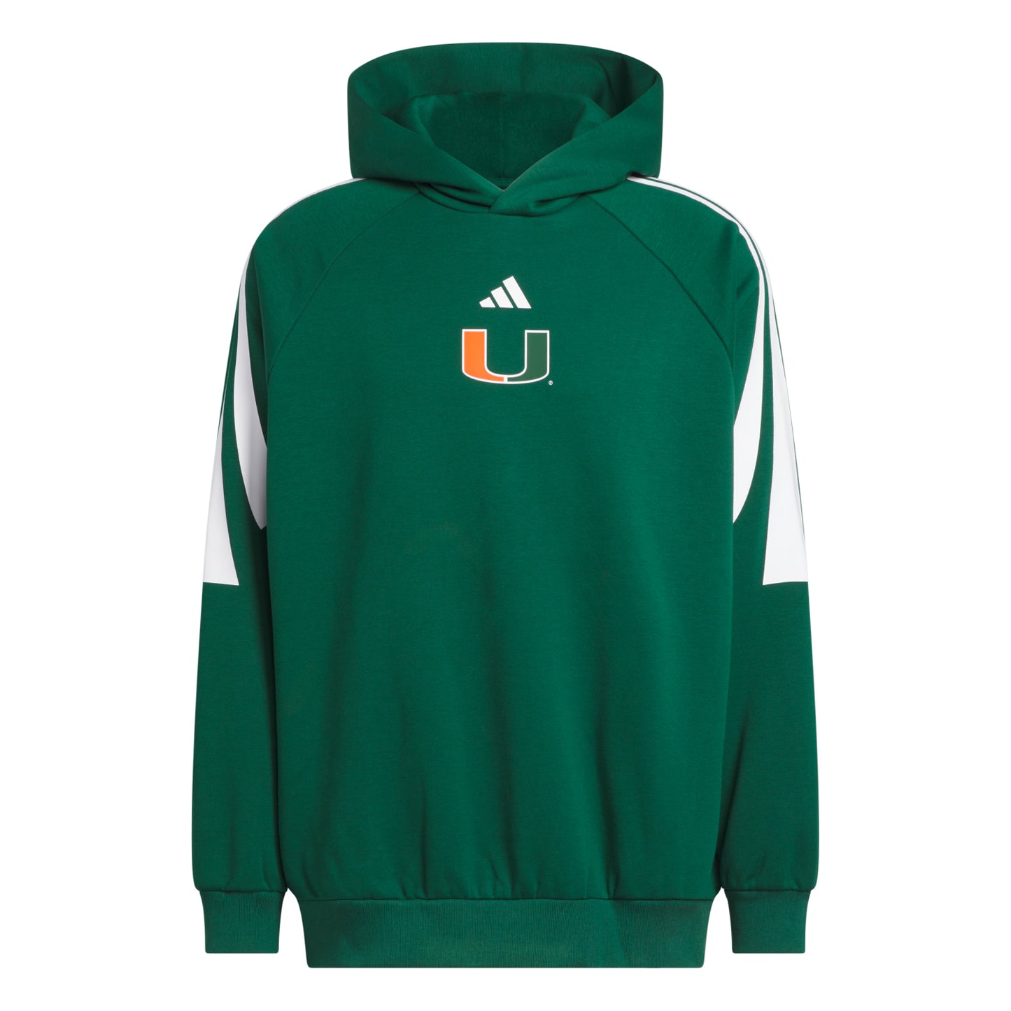 adidas Miami Hurricanes Green U Pullover Hoodie