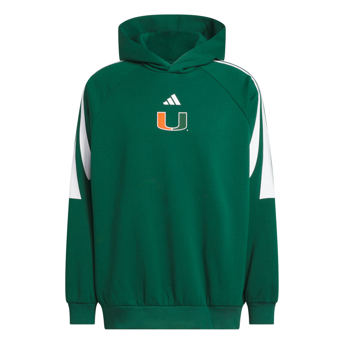 adidas Miami Hurricanes Green U Pullover Hoodie