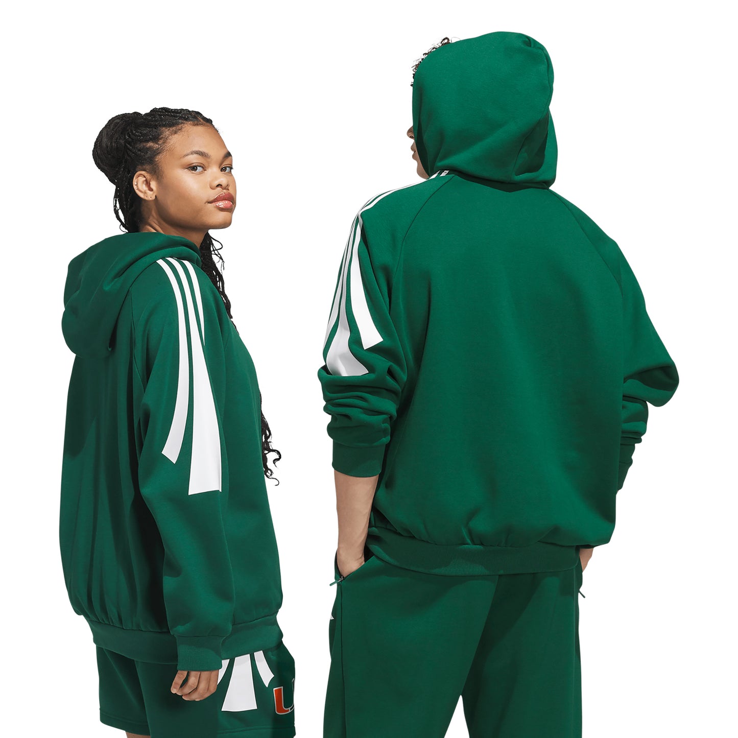 adidas Miami Hurricanes Green U Pullover Hoodie