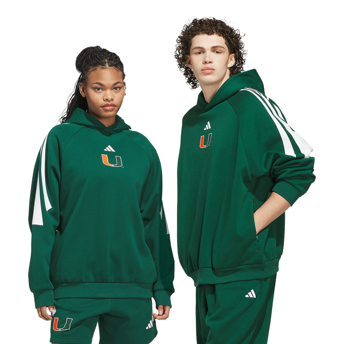 adidas Miami Hurricanes Green U Pullover Hoodie