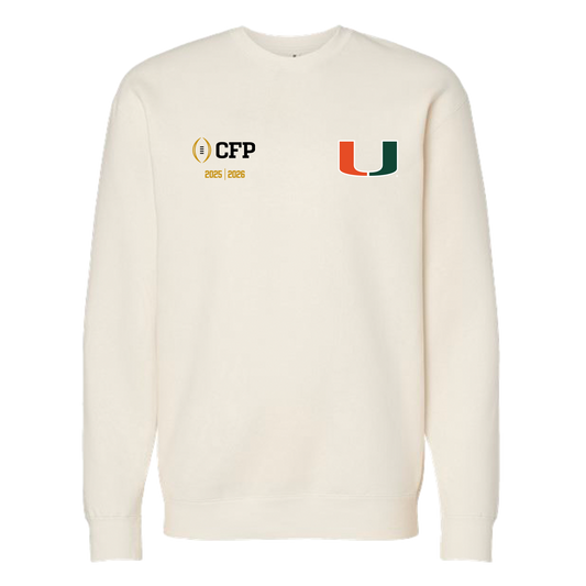 Something Inked Miami Hurricanes Cream 2025-26 College Football Playoff Playoff Crew