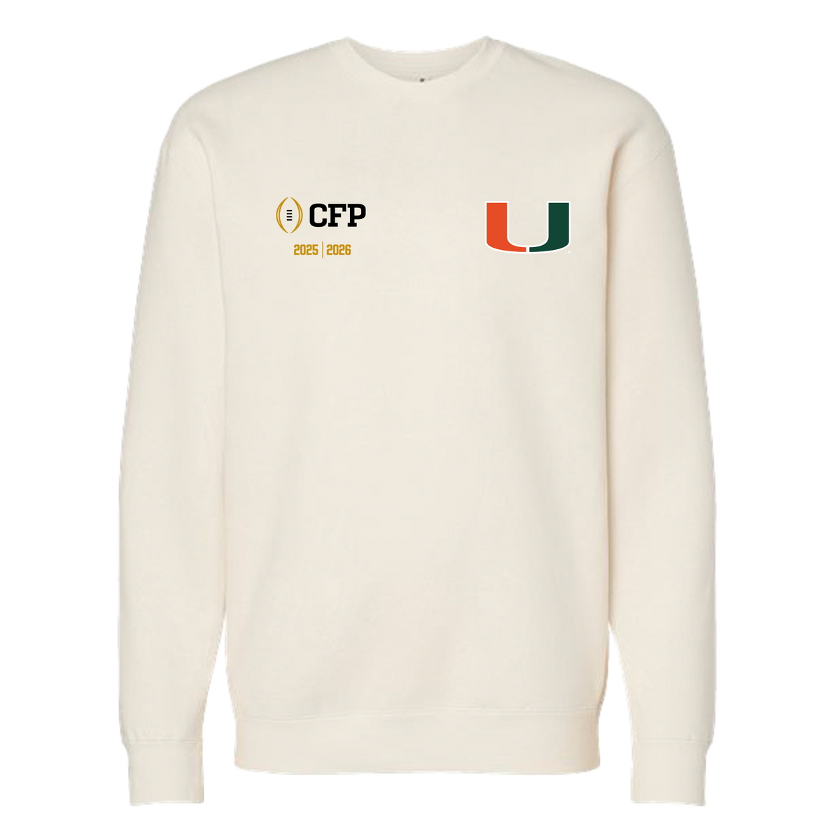 Something Inked Miami Hurricanes Cream 2025-26 College Football Playoff Playoff Crew