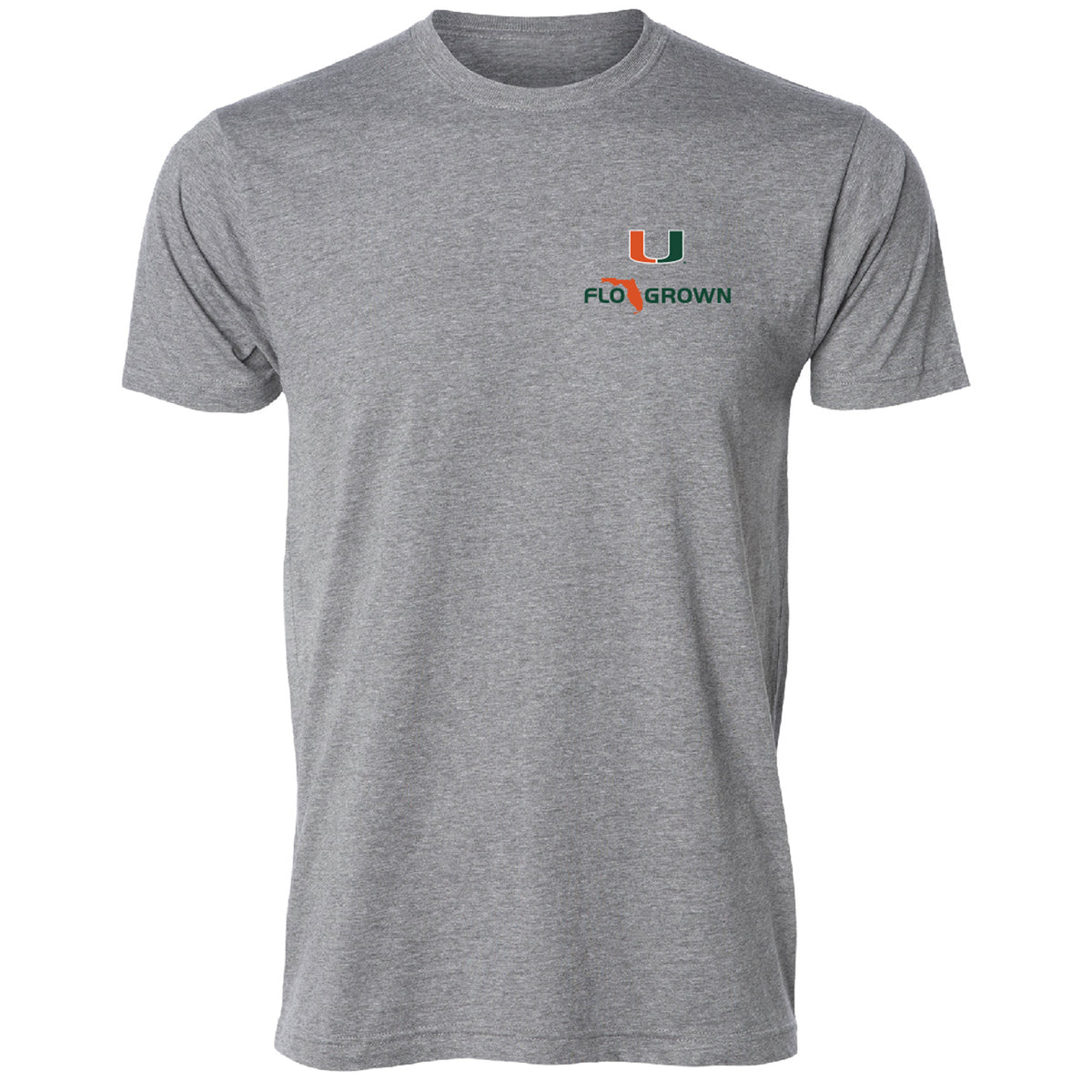 FloGrown Miami Hurricanes Heather Grey Game Day Tailgate T-Shirt