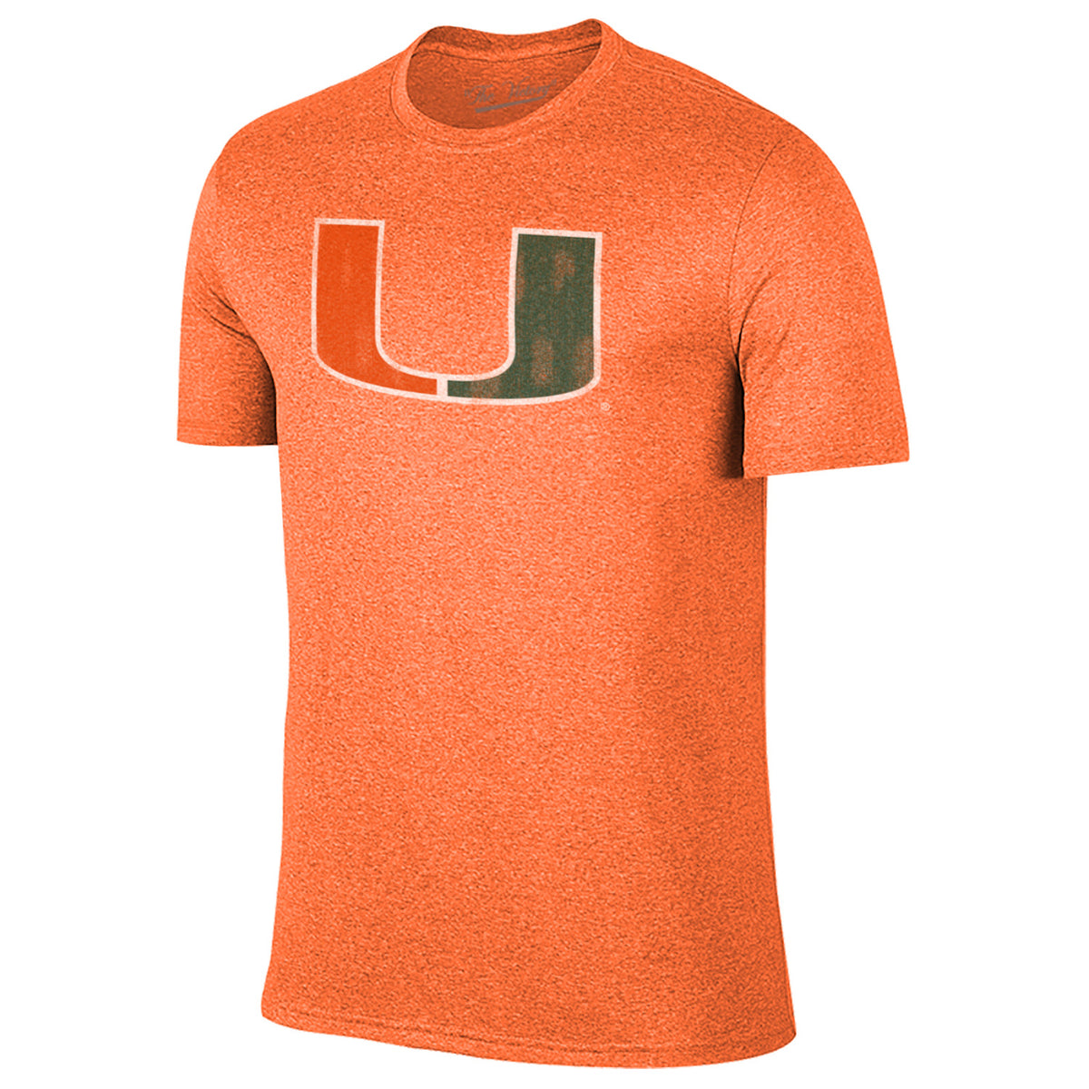 Retro Brand University of Miami Distressed Orange T-Shirt