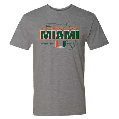 FloGrown Miami Hurricanes Gray Still the Best in State Football T-Shirt