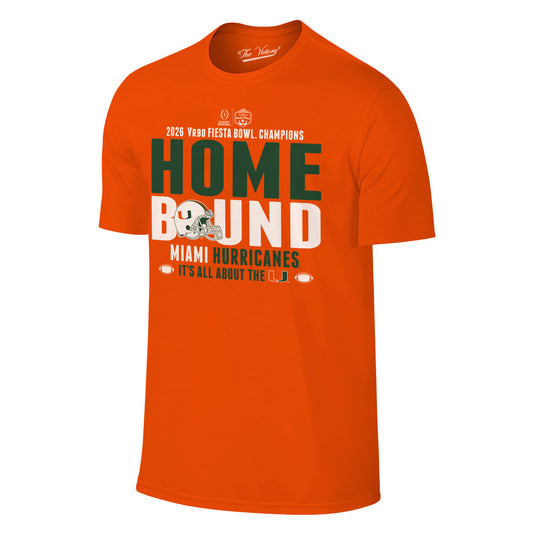 Retro Brands Miami Hurricanes Orange 2026 Vrbo Fiesta Bowl Champions Home Bound T-Shirt