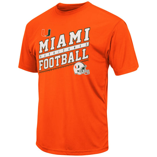 Colosseum Miami Hurricanes Orange Miami Football Helmet T-Shirt