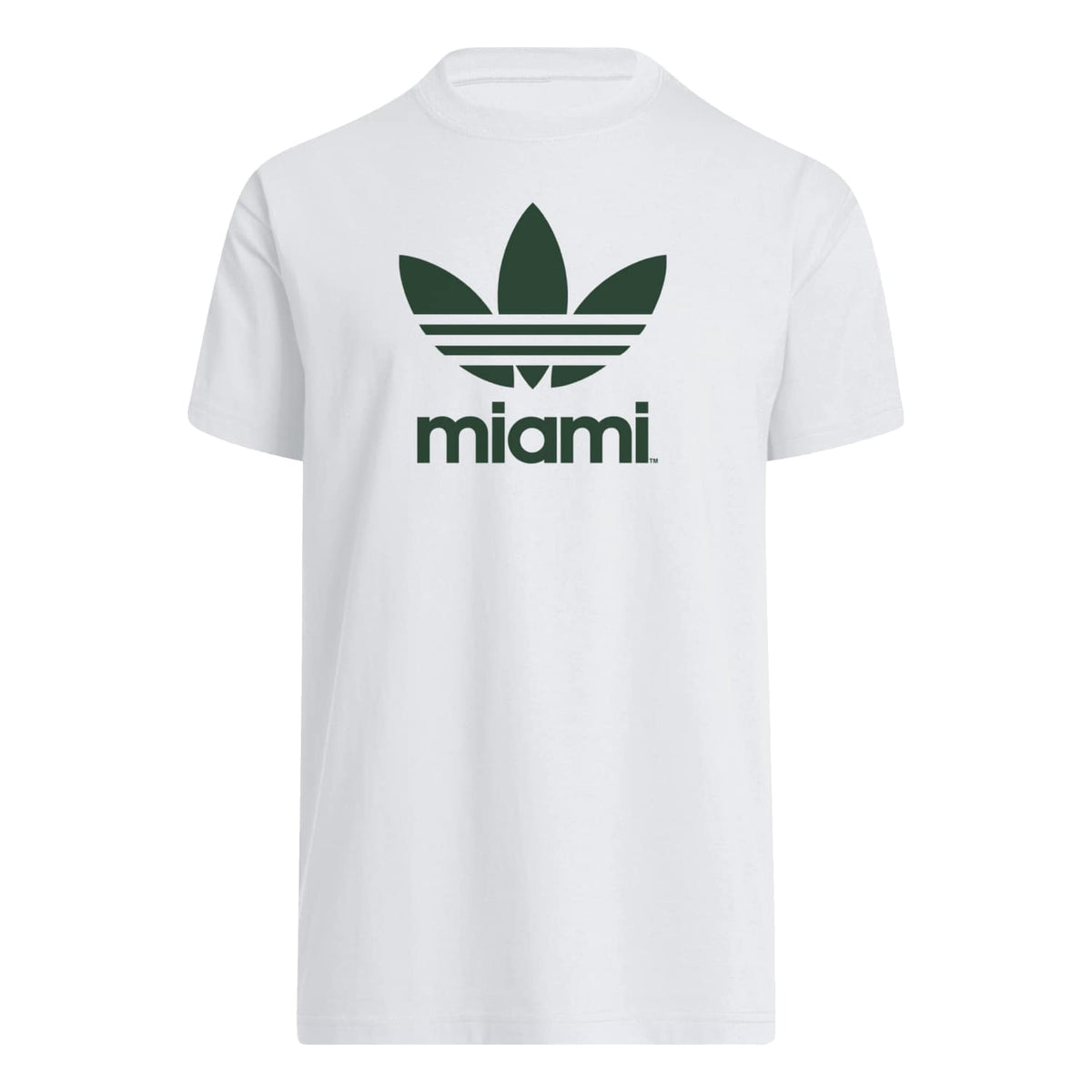 adidas Miami Hurricanes White Miami Logo T-Shirt
