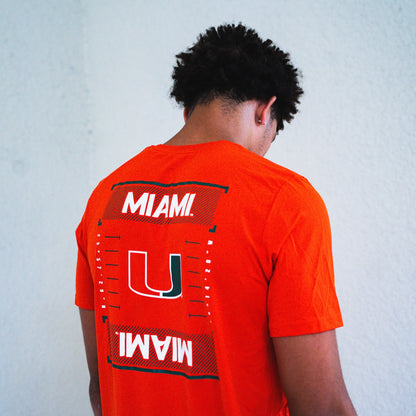 adidas Miami Hurricanes Orange Football Pregame T-Shirt