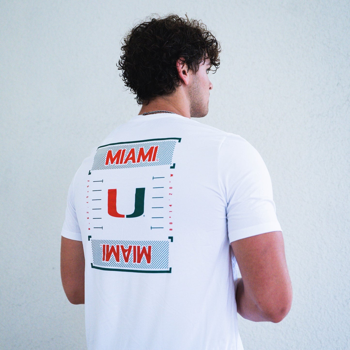adidas Miami Hurricanes White Football Pregame T-Shirt