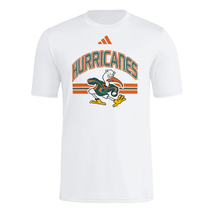 adidas Miami Hurricanes Men's White 2001 Collection Sebastian T-Shirt