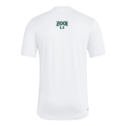 adidas Miami Hurricanes Men's White 2001 Collection Sebastian T-Shirt